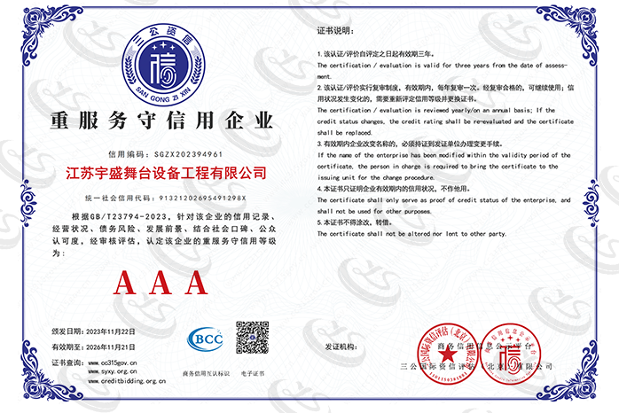 AAA重服務守信用企業