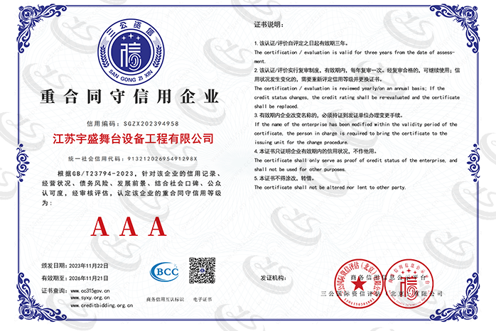 AAA重合同守信用企業